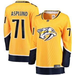 Rasmus Asplund Nashville Predators Women's Home Breakaway Jersey - Gold