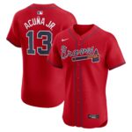 Atlanta Braves Ronald Acuña Jr. #13 Red Alternate Elite Player Jersey