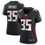 Women's Atlanta Falcons Natrone Brooks #35 Black Team Game Jersey