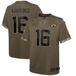 Trevor Lawrence Jacksonville Jaguars  Youth 2022 Salute To Service Player Limited Jersey - Olive