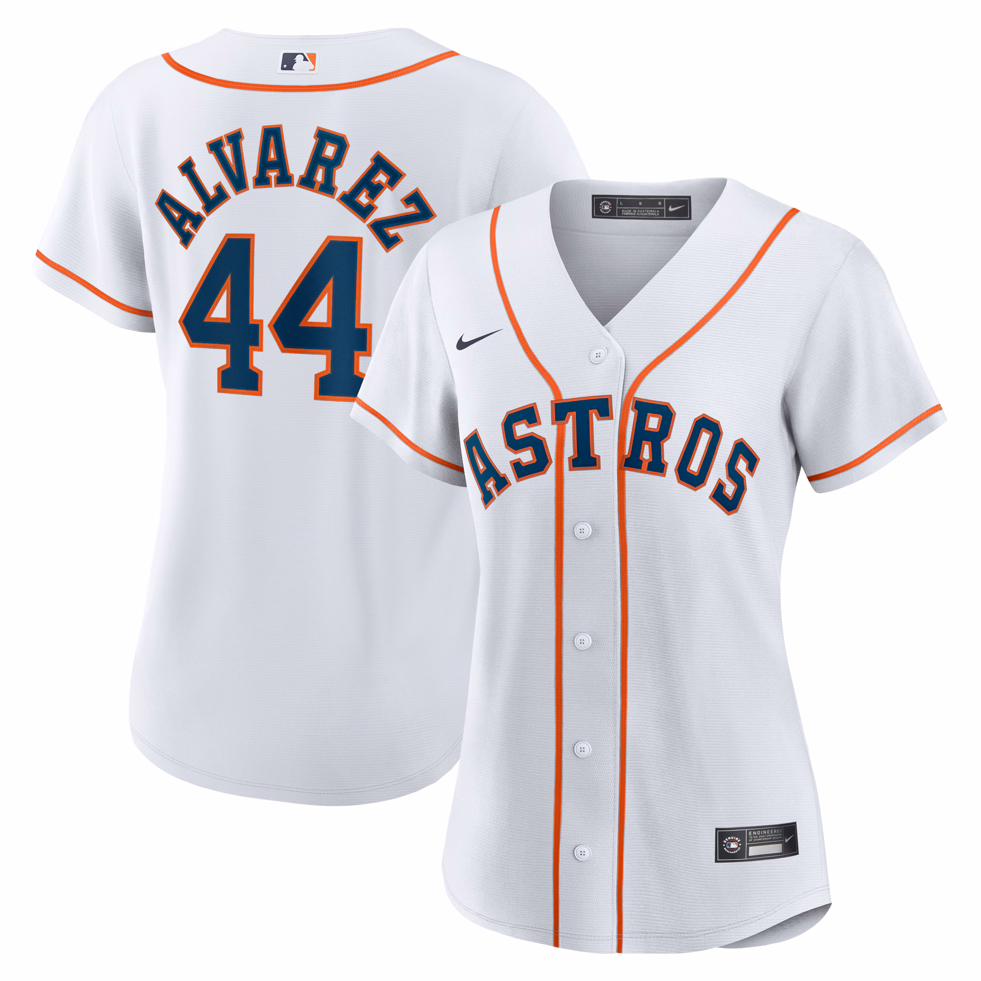 Women's Houston Astros Yordan Alvarez #44 White Home Replica Jersey