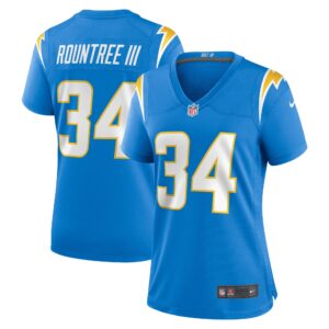 Larry Rountree III Los Angeles Chargers  Women's Player Game Jersey - Powder Blue