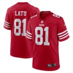 Cameron Latu San Francisco 49ers Team Game Jersey - Scarlet