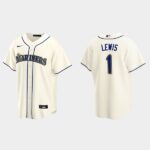 Men's Seattle Mariners #1 Kyle Lewis Cream Alternate Jersey