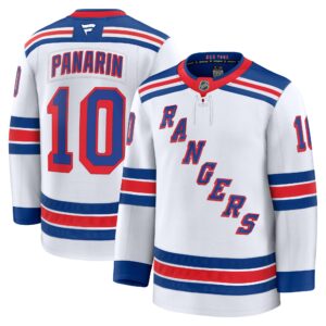 New York Rangers Artemi Panarin #10 Fanatics White Away Premium Jersey