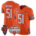 Dick Butkus #51 Chicago Bears CHI 2025 NFC North Champions Patch Jersey V2 - All Stitched