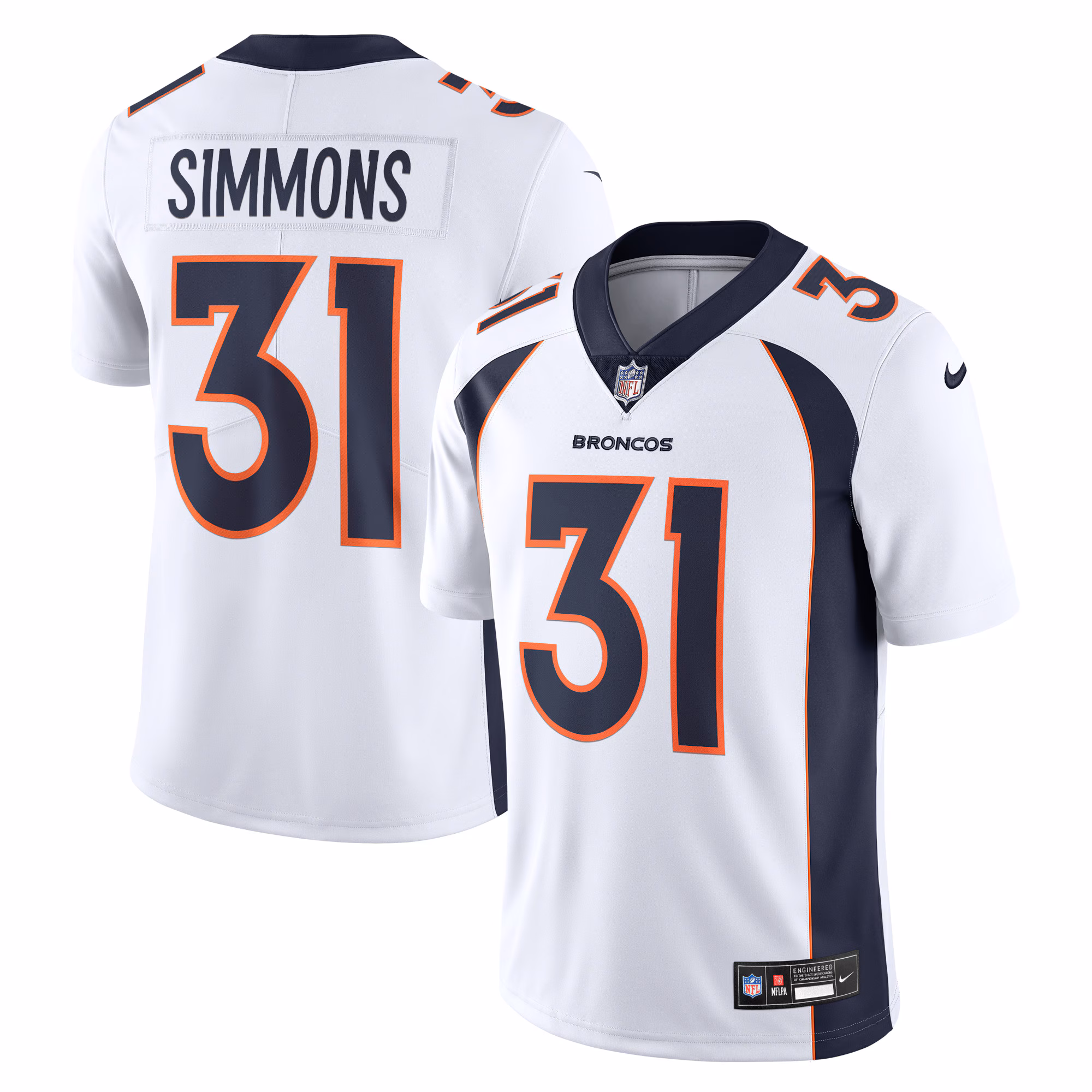 Justin Simmons Denver Broncos  Vapor Untouchable Limited Jersey - White