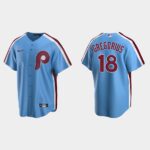 Men's Philadelphia Phillies #18 Didi Gregorius Light Blue Cooperstown Collection Road Jersey
