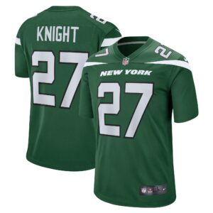 Zonovan Knight New York Jets  Game Player Jersey - Gotham Green