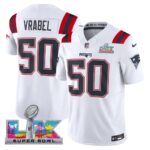 Mike Vrabel #50 New England Patriots Super 2025 Bowl LX Patch Retired Game Jersey - White