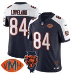 Colston Loveland #84 Chicago Bears CHI Honor Virginia Halas McCaskey Jersey - All Stitched
