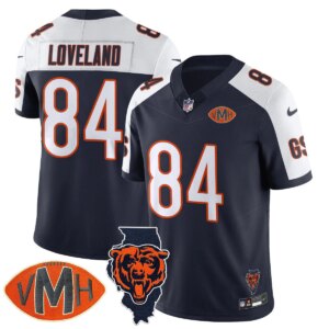 Colston Loveland #84 Chicago Bears CHI Honor Virginia Halas McCaskey Jersey - All Stitched