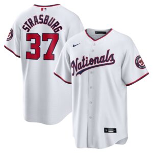 Men's Washington Nationals Stephen Strasburg  White Home Replica Jersey