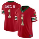 Deebo Samuel # 1 San Francisco 49ers Mexico Vapor Limited Jersey V4 - All Stitched