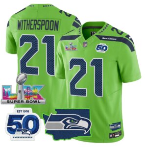 Devon Witherspoon #21 Seattle Seahawks Super Bowl LX Patch Game Jersey - All Stitched