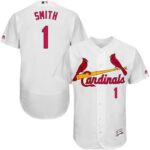 St. Louis Cardinals #1 Ozzie Smith White Flexbase Collection Stitched Jersey