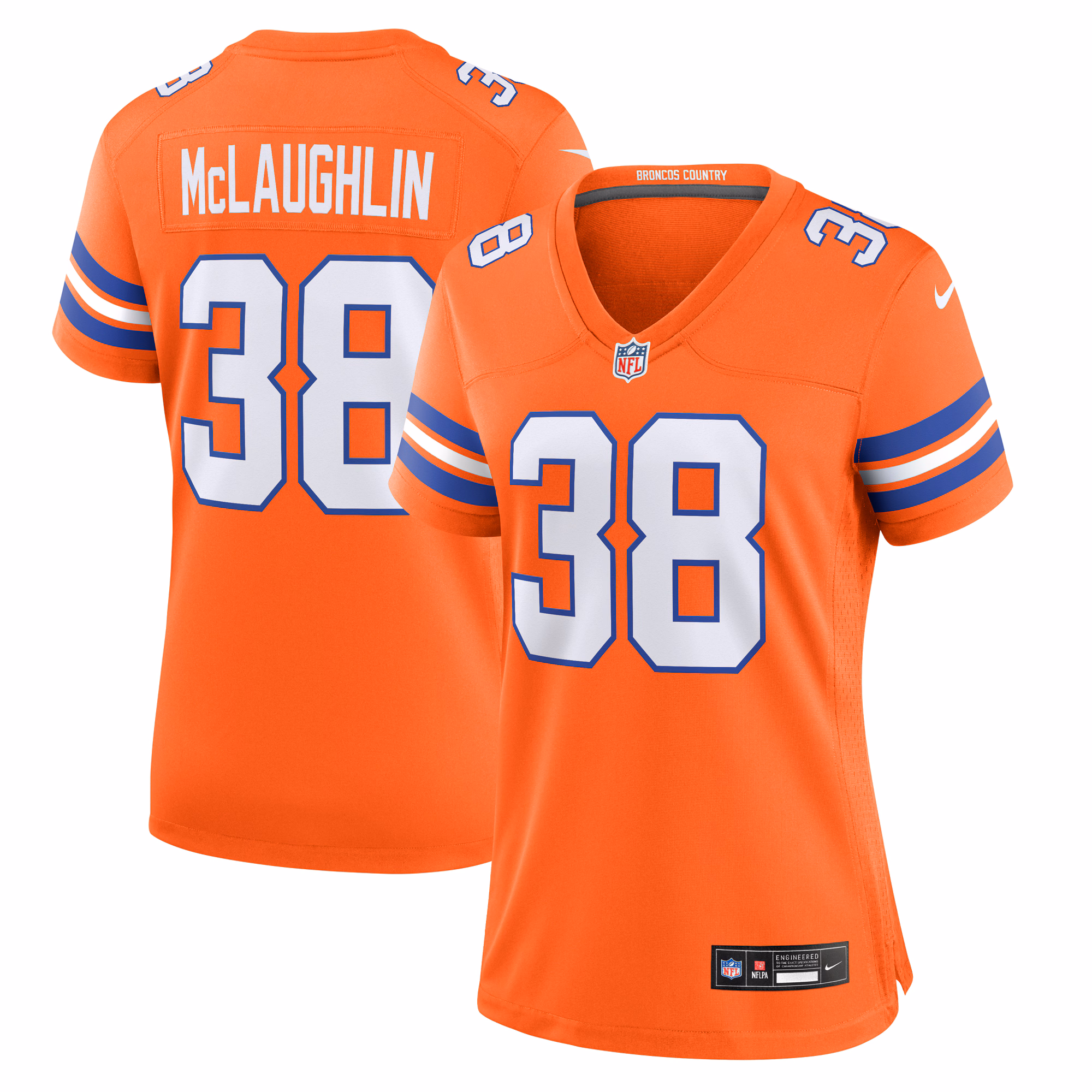 Jaleel McLaughlin Denver Broncos Women's Mile High Collection 1977 Throwback Player Game Jersey - Orange