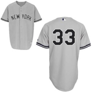 New York Yankees #33 Kelly Johnson Grey Stitched Jersey