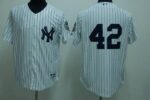 New York Yankees #42 Mariano Rivera Stitched White Jersey
