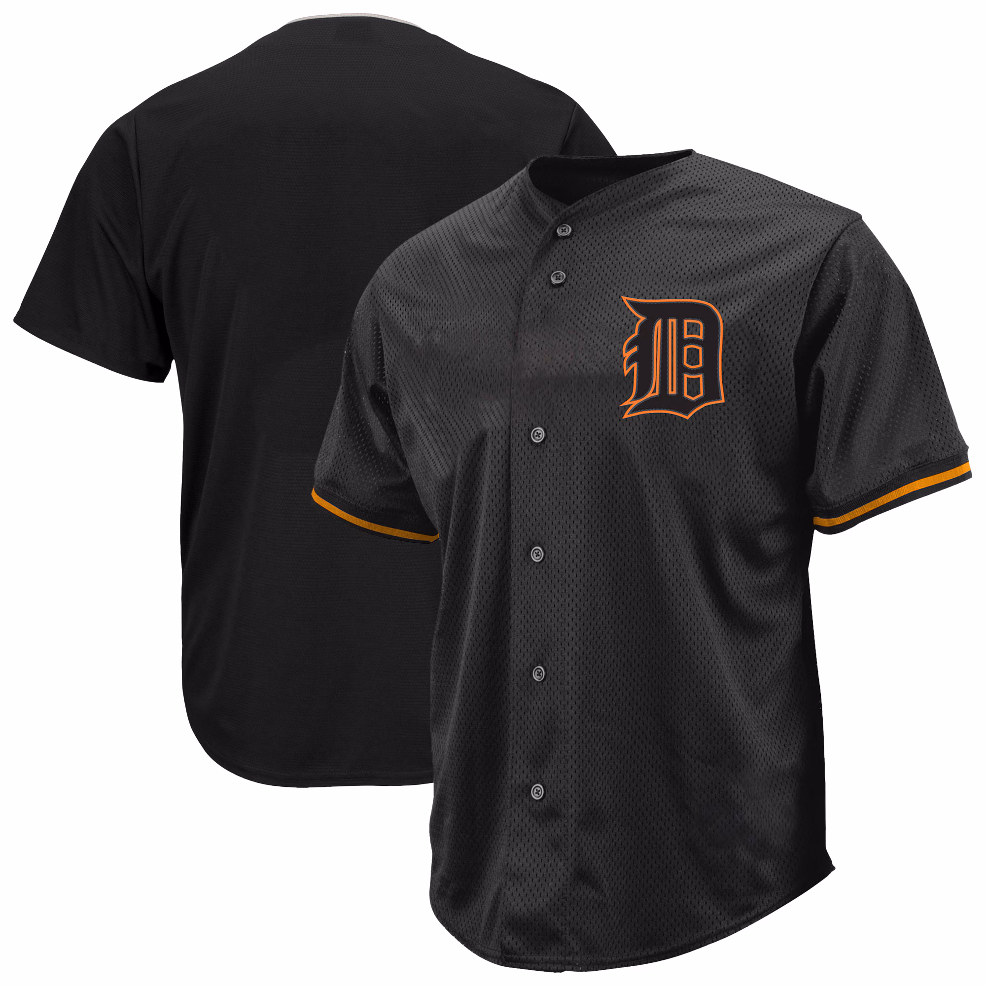 Team Detroit Tigers Profile Big & Tall Pop Fashion Jersey - Black