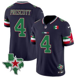 Dak Prescott # 4 2025 Dallas Cowboys Mexico Vapor Limited Jersey - All Stitched