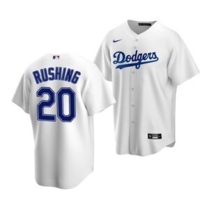 Men's Los Angeles Dodgers #20 Dalton Rushing 2022 Draft Jersey White Home
