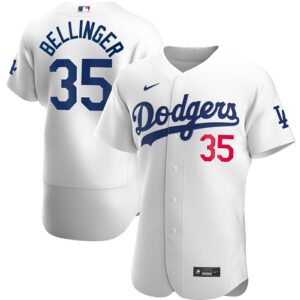 Men's  Los Angeles Dodgers #35 Cody Bellinger White Home 2020 Player Jersey
