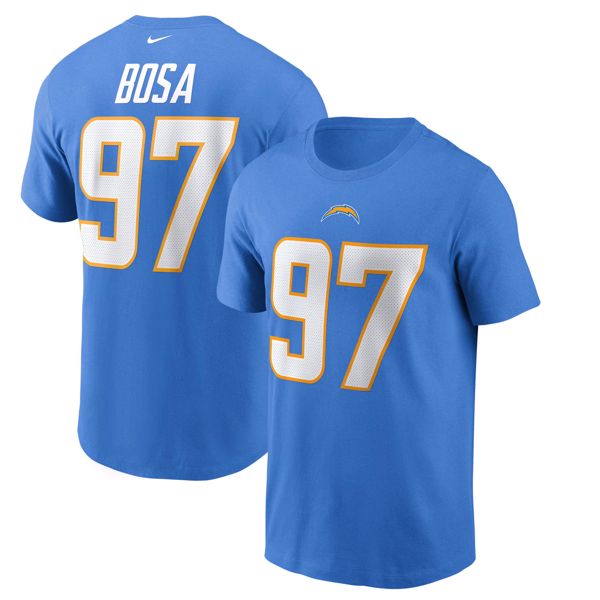 Men's Joey Bosa Powder Blue Los Angeles Chargers Name & Number T-Shirt