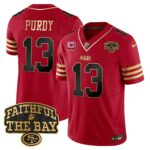 Brock Purdy # 13 San Francisco 49ers Faithful To The Bay Patch Vapor Limited Jersey V8 - All Stitched