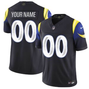 Men's Custom Los Angeles Rams Dri-FIT Rivalries Collection Limited Jersey-Navy