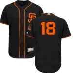 San Francisco Giants #18 Matt Cain Black Flexbase Collection Alternate Stitched Jersey