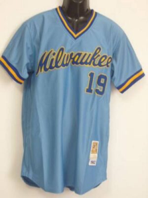 Mitchell And Ness Milwaukee Brewers #19 Robin Yount Stitched Blue Throwback Jersey
