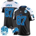 Sam Laporta #87 Detroit Lion 2025 Michigan & 90th Year Patch Vapor Jersey - All Stitched
