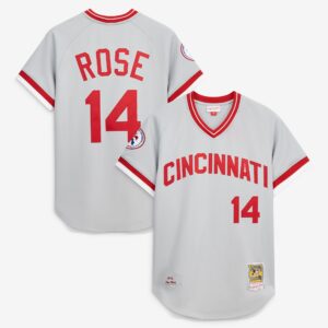 Cincinnati Reds Pete Rose #14 Mitchell & Ness Gray 1976 Authentic Jersey