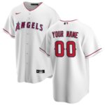 Los Angeles Angels White Home Replica Custom Jersey
