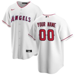 Los Angeles Angels White Home Replica Custom Jersey