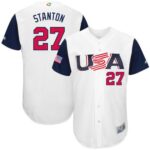 Team USA #27 Giancarlo Stanton White 2017 World Baseball Classic Stitched Jersey