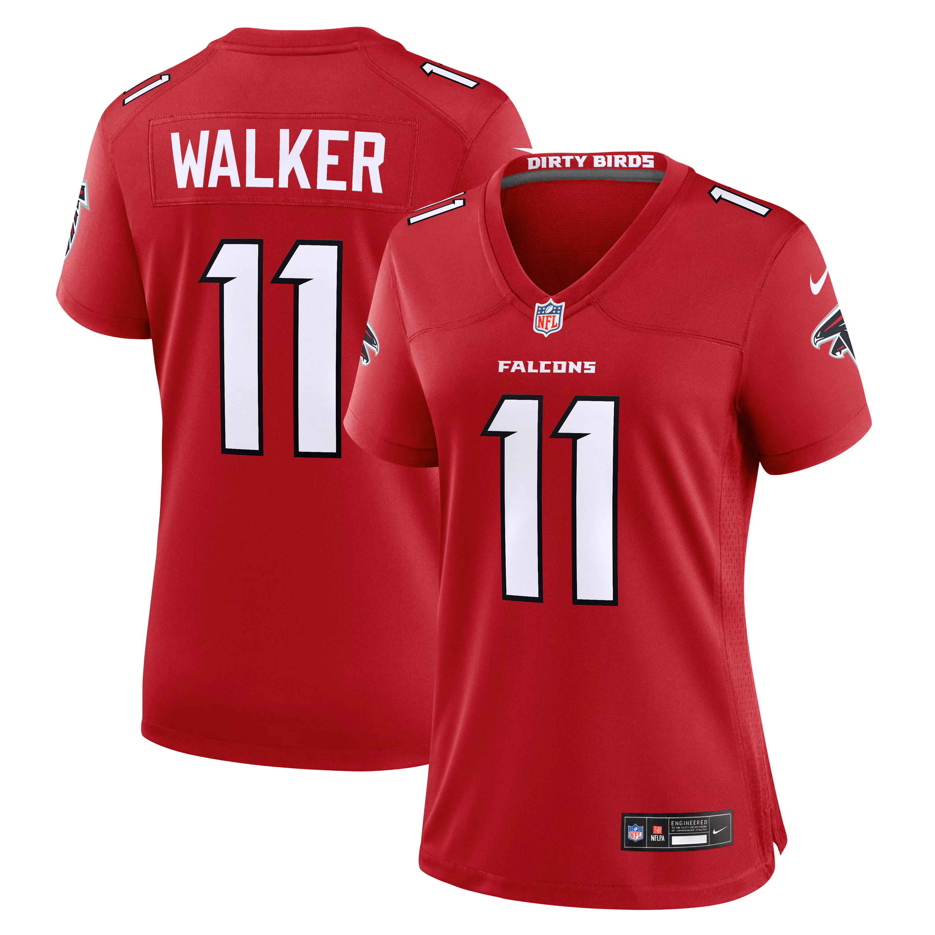 Women's Atlanta Falcons Jalon Walker #11 Red Game Jersey
