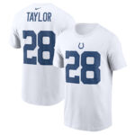 Men's Jonathan Taylor White Indianapolis Colts Player Name & Number T-Shirt