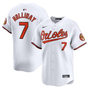 Men's Baltimore Orioles Jackson Holliday  White Home Limited Player Jersey