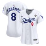 Enrique Hernández #8 Los Angeles Dodgers Women's 2025 World Series Home Limited Jersey - White