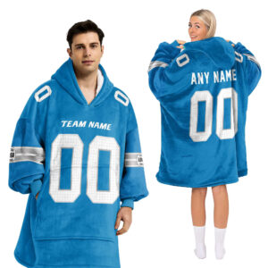 Adult Custom Blanket Hoodie Detroit Inspired Color