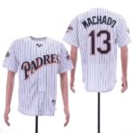 Men's San Diego Padres #13 Manny Machado White Stitched Cool Base Jersey