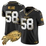 Matt Milano #58 Buffalo Bills BUF 2025 "Rivalries" Gold Vapor Limited Jersey - All Stitched