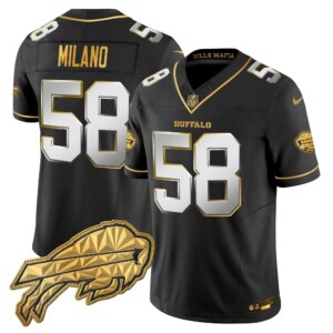 Matt Milano #58 Buffalo Bills BUF 2025 "Rivalries" Gold Vapor Limited Jersey - All Stitched
