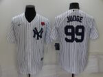 Men's  New York Yankees #99 Aaron Judge White Cool Base Stitched Jersey