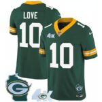 Jordan Love #10 Green Bay Packers 4-Time Champions Patch Vapor Limited Jersey - All Stitched