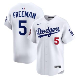Men's #5 Freddie Freeman Los Angeles Dodgers  2025 World Tour: Tokyo Series Home Limited Player White Jersey