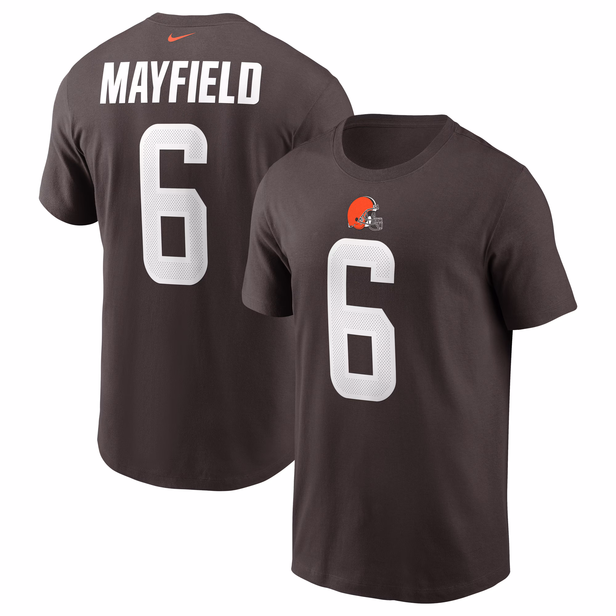 Men's Baker Mayfield Brown Cleveland Browns Name & Number T-Shirt