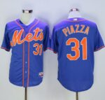 New York Mets #31 Mike Piazza Blue Alternate Home 2016 Hall Of Fame Patch Stitched Jersey